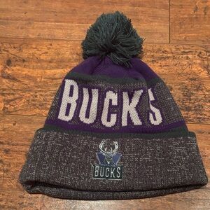 Mitchell & Ness Purple and Gray Milwaukee Bucks Beanie🔥
